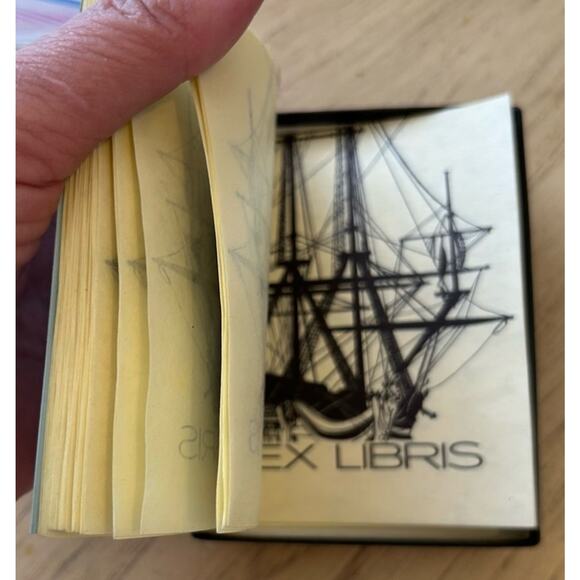 2 Antioch Bookplates Library Stickers (new) & EX LIBRIS sailing ship Boat VTG - Picture 4 of 7